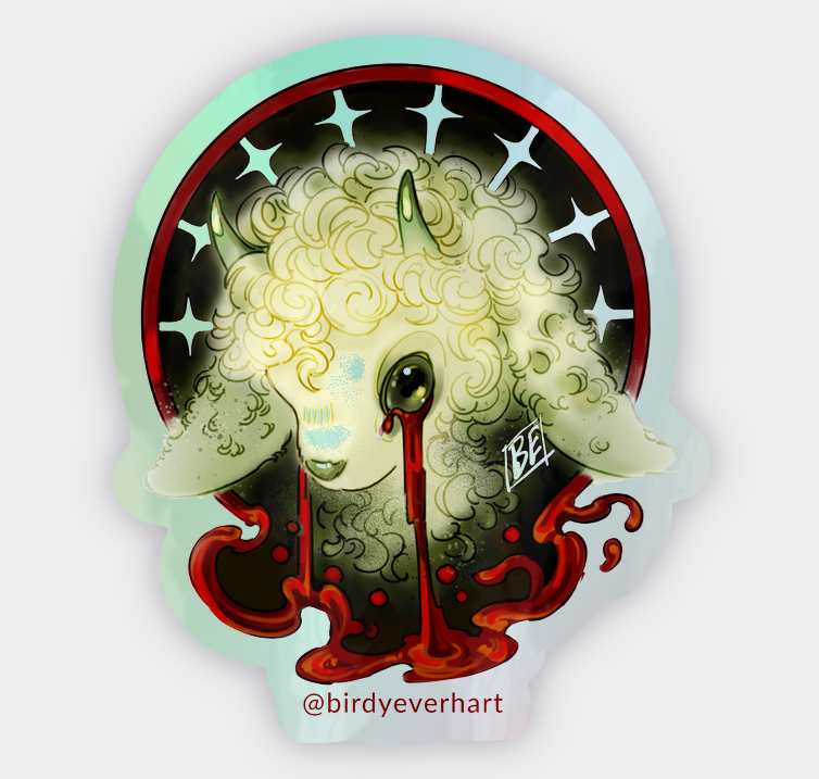 STICKER - Sacrifical Lamb in Holographic Vinyl